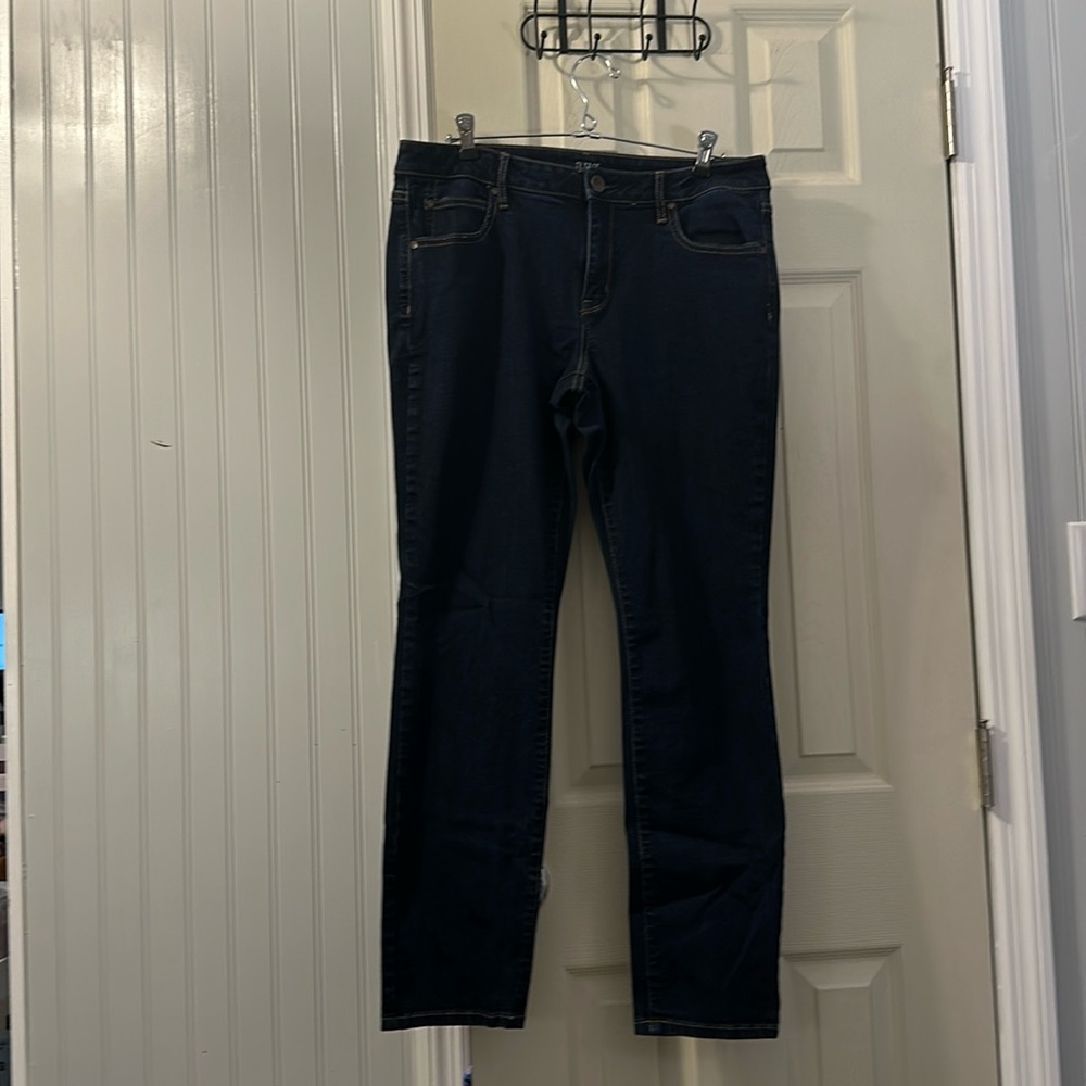 EUC A.N.A. DARK WASH STRETCHY SKINNY JEANS SIZE 31/12